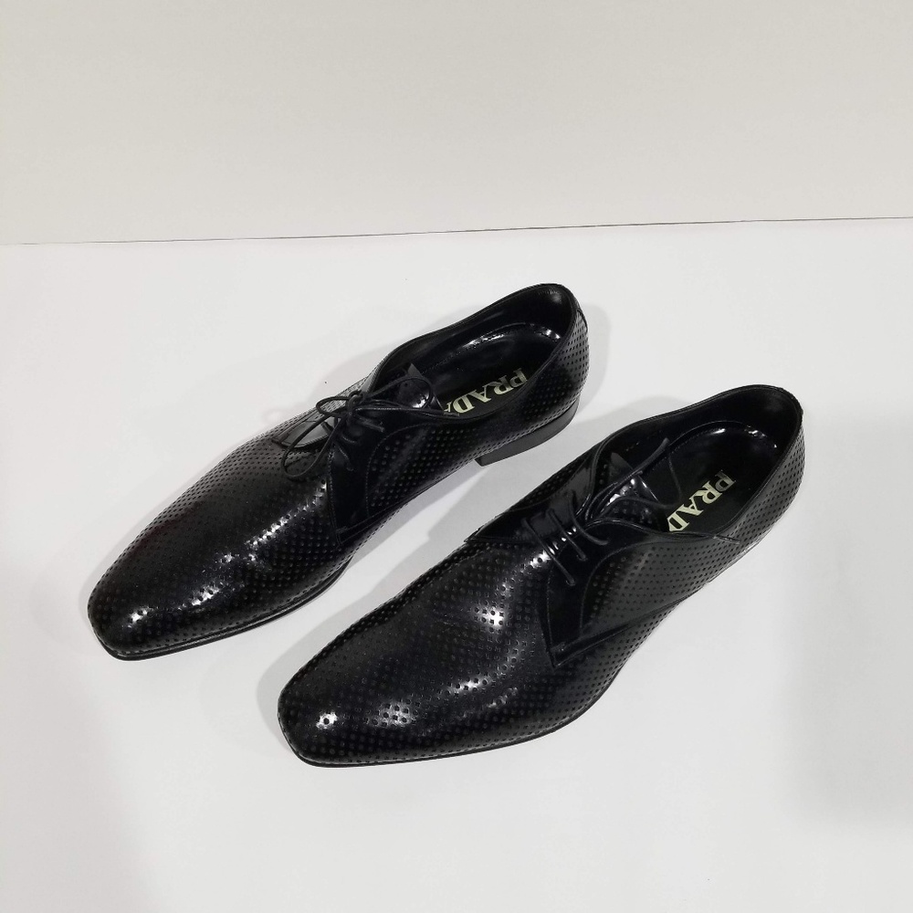 Peada Spazzolato wingtip shoe, Black